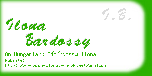 ilona bardossy business card
